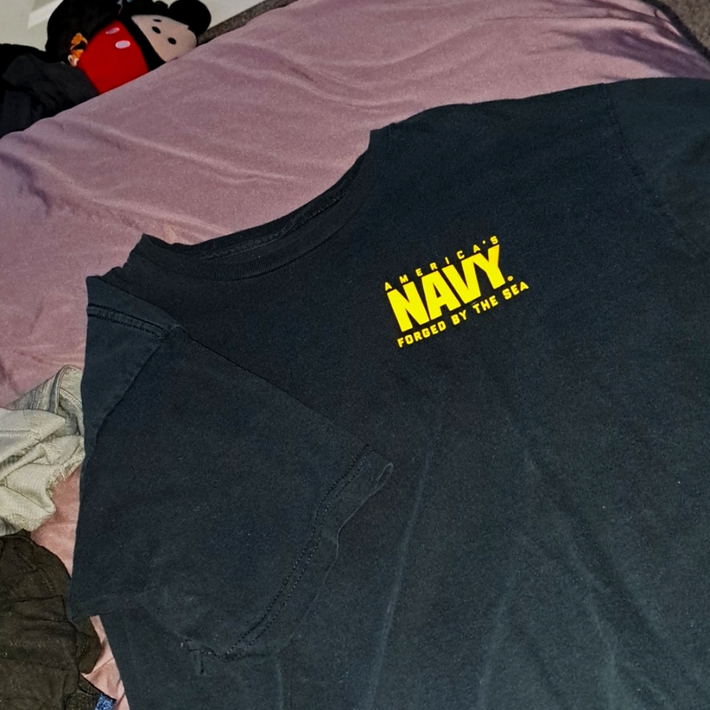 Men's large navy blue, US Navy shirt
